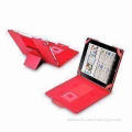 PU Leather Cases for iPad/iPad 2G, with Standing Degrees, Adjustable by Hook-and-loop